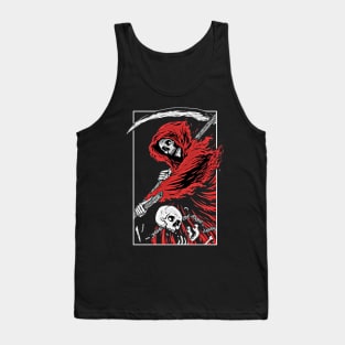 Cats and skull, skull and cat, Skull funny, Tank Top